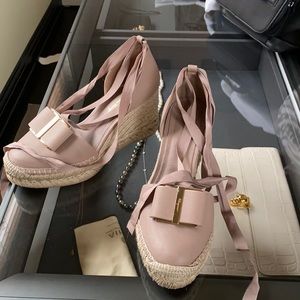 Ferragamo sandals , size 40 Eu (US 10). Beige with sandy pink